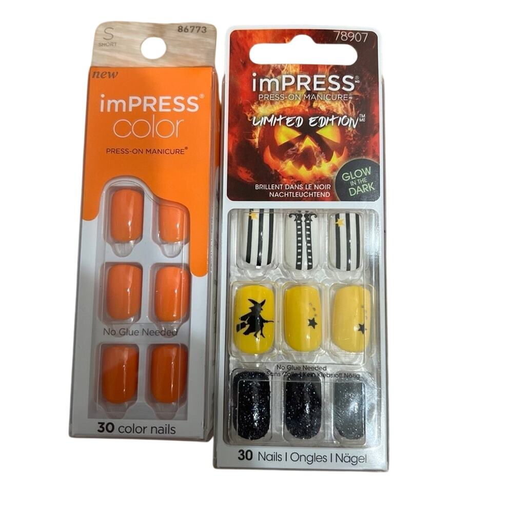 imPRESS Color Press-On Manicure - Orange and limited edition Halloween!